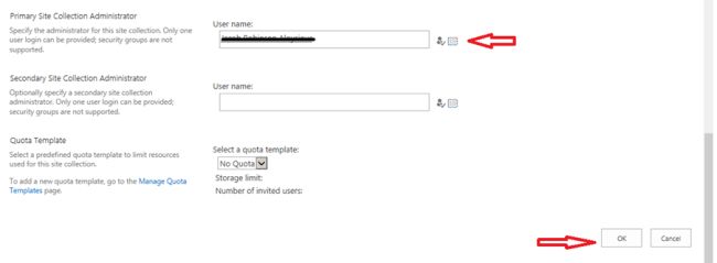Secondary Site Collection Administrator 